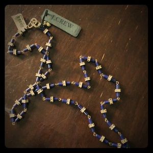 J crew blue and bronze necklace